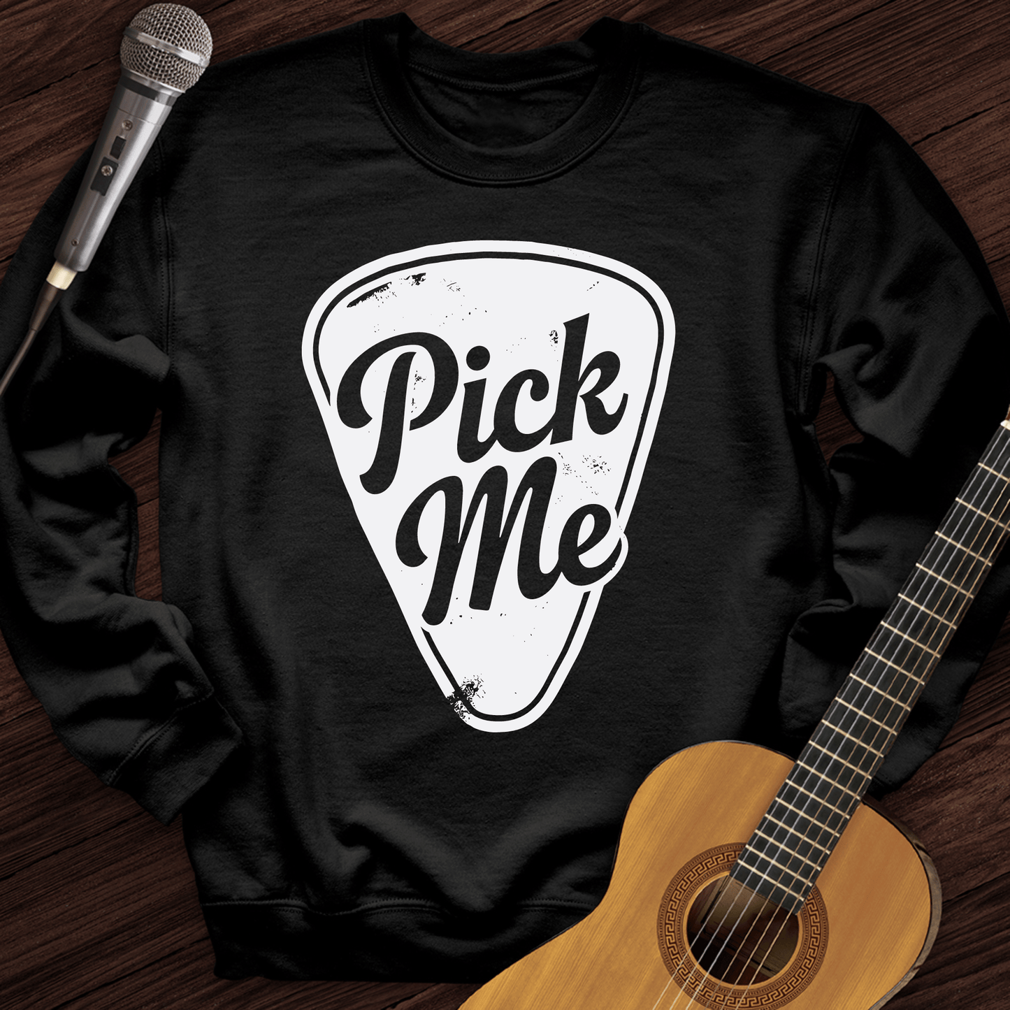 Printify Sweatshirt Black / S Pick Me Crewneck