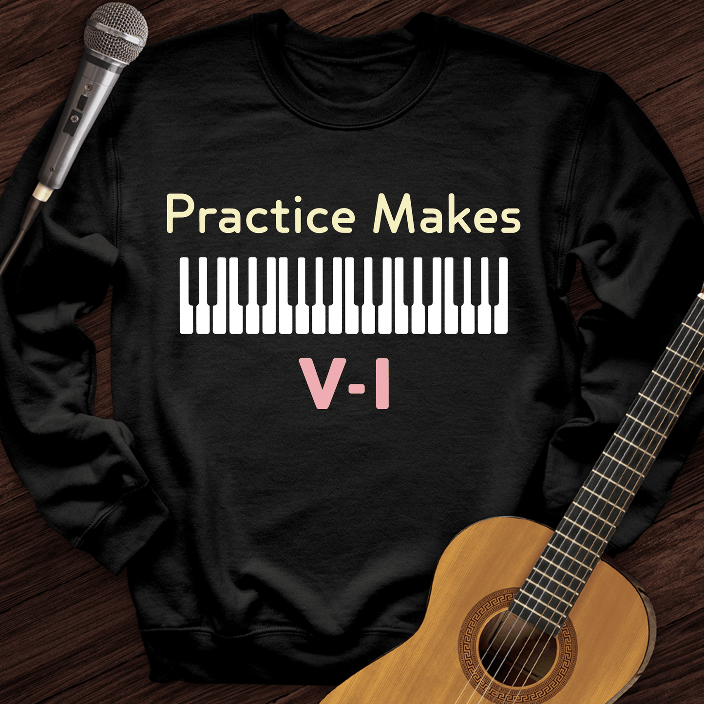 Printify Sweatshirt Black / S Practice Makes Crewneck