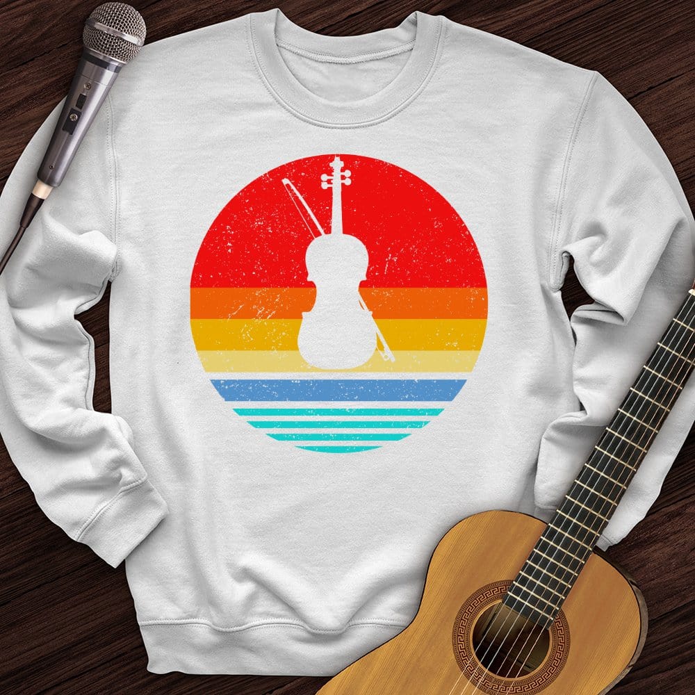 Printify Sweatshirt White / S Vintage Violin Crewneck