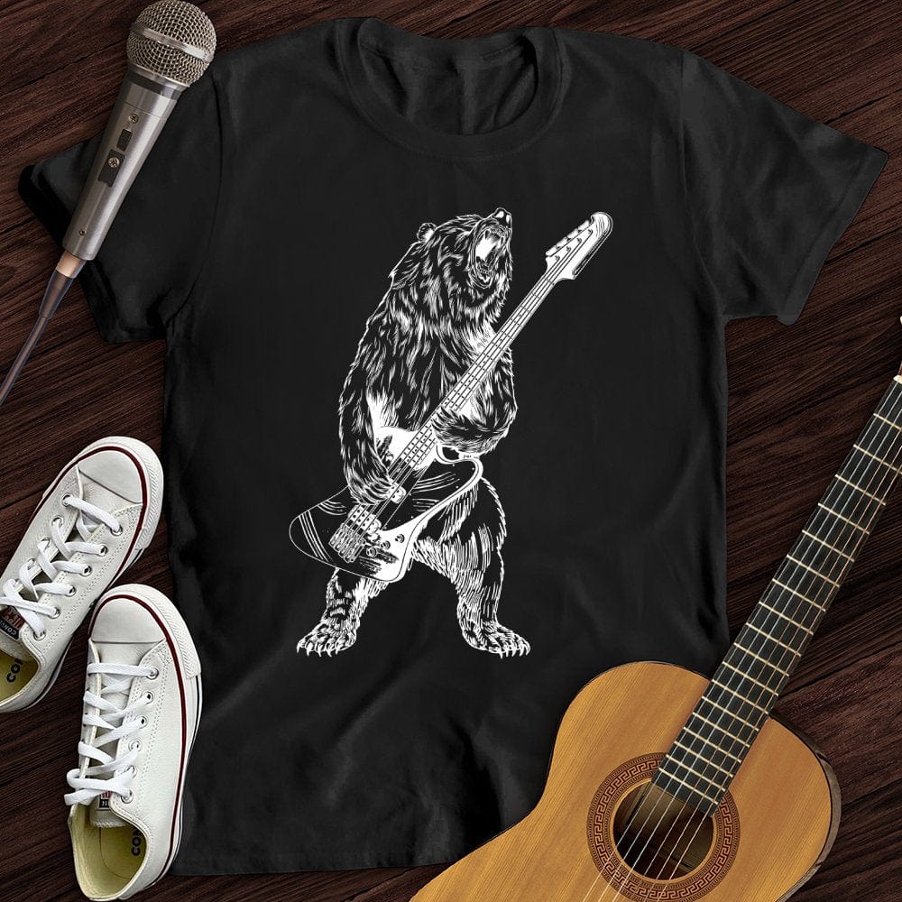 Printify T-Shirt Black / S Rock and Roll Grizzly T-Shirt