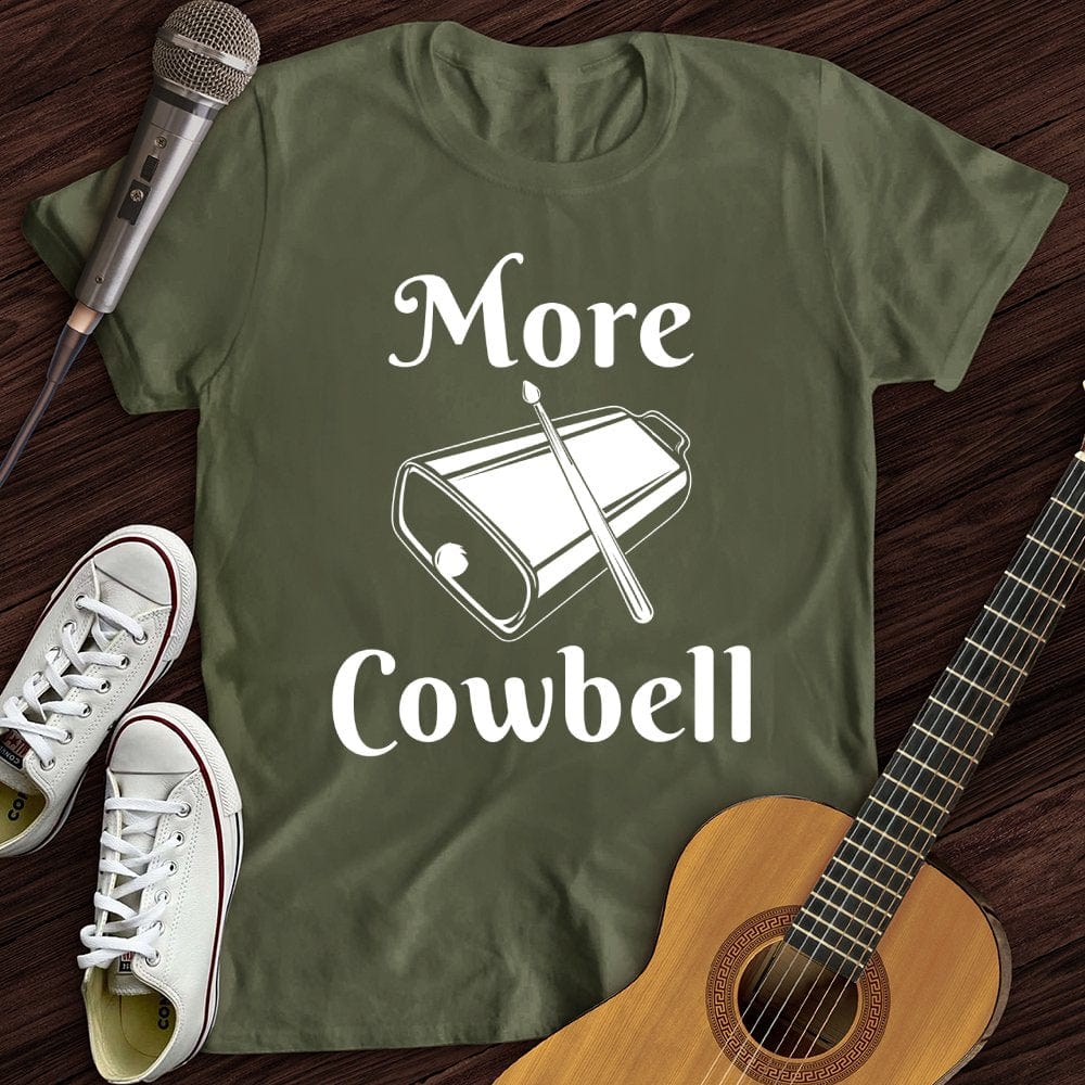 Printify T-Shirt Military Green / S Cowbell T-Shirt