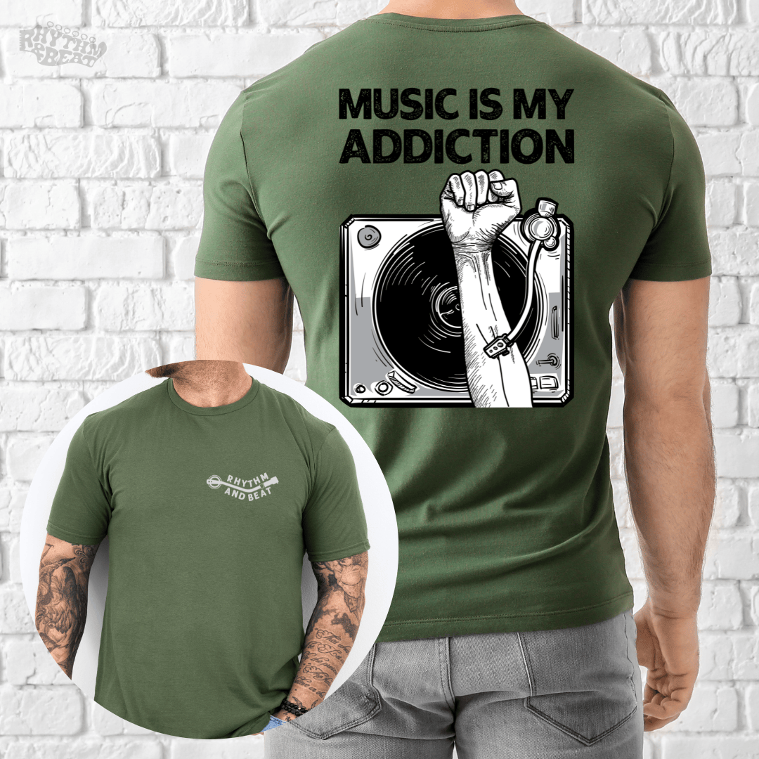 Printify T-Shirt Military Green / S My Addiction T-Shirt