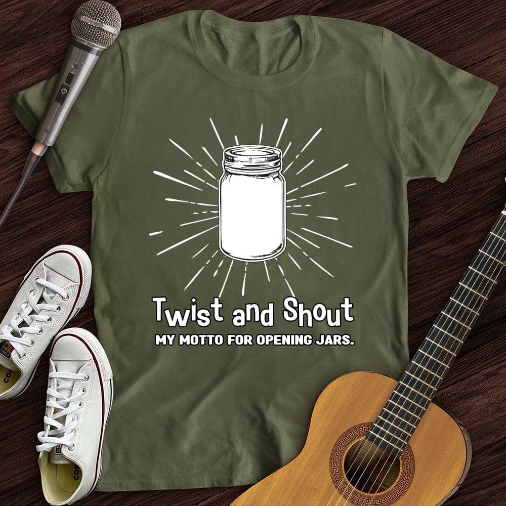 Printify T-Shirt Military Green / S Twist and Shout T-Shirt