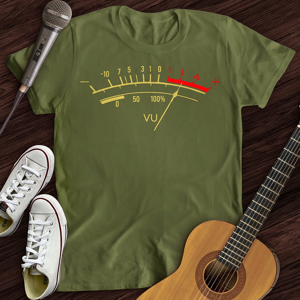 Printify T-Shirt Military Green / S Vu Meter T-Shirt