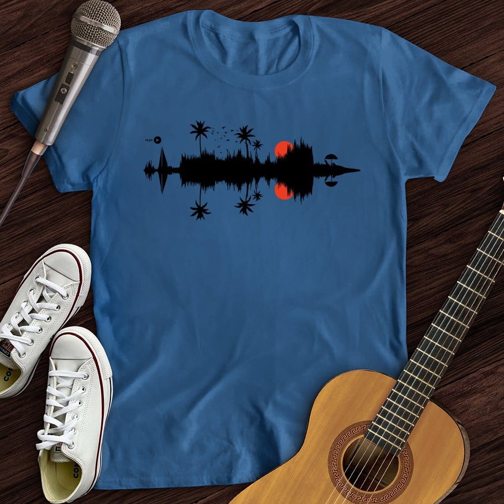 Printify T-Shirt Royal / S Beach Sound Waves T-Shirt
