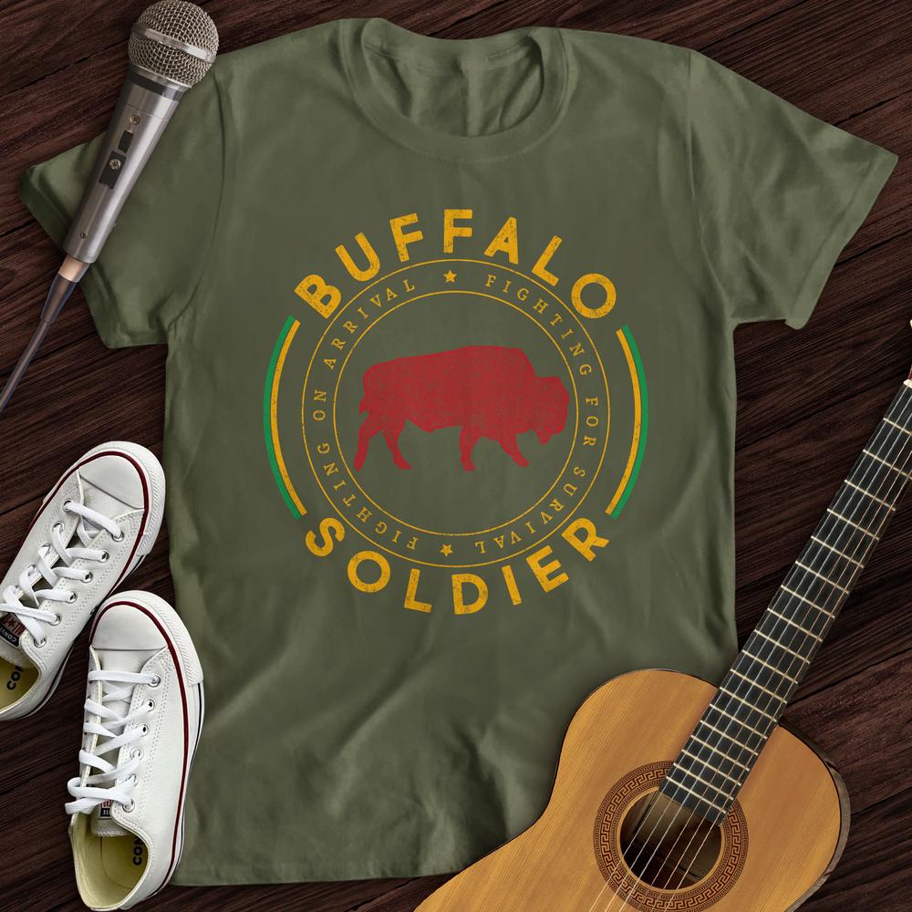 Printify T-Shirt S / Military Green Buffalo Soldier T-Shirt