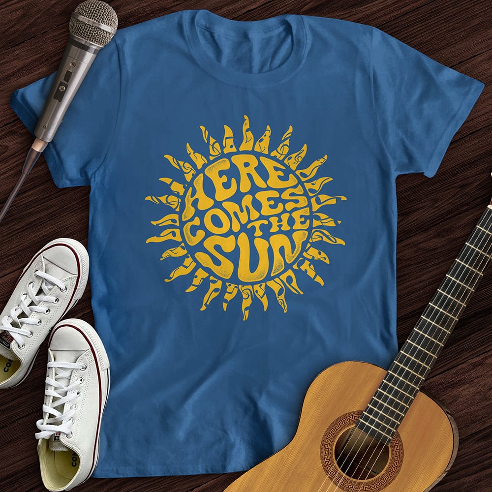 Printify T-Shirt S / Royal Here Comes The Sun T-Shirt