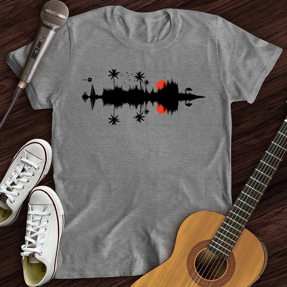Printify T-Shirt Sport Grey / S Beach Sound Waves T-Shirt