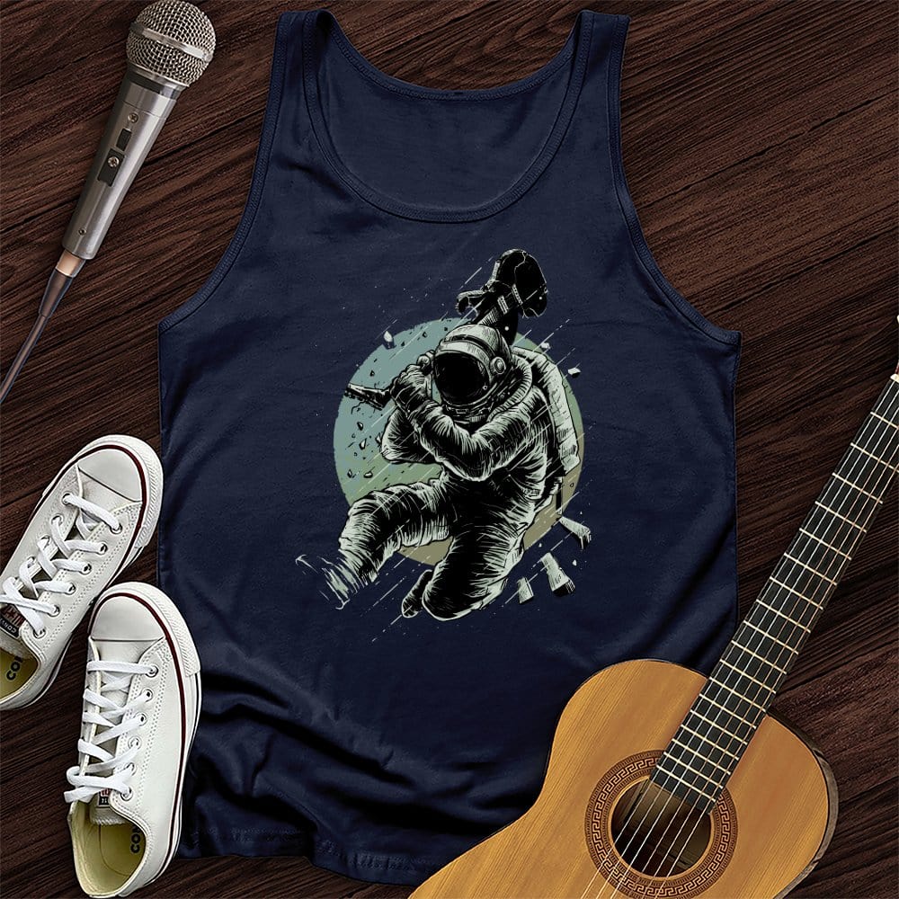 Printify Tank Top Navy / XS Astronaut Rockstar Unisex Tank Top