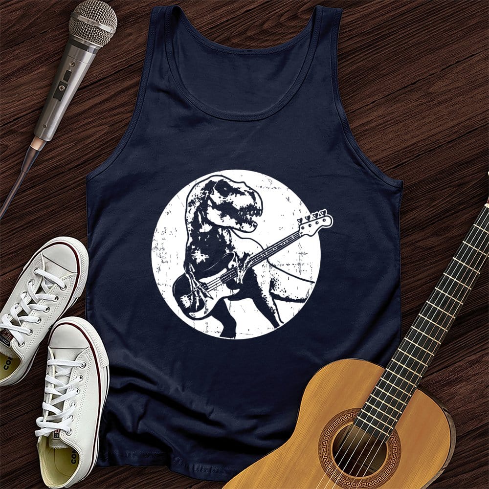 Printify Tank Top Navy / XS Dinos Playing Guitar Unisex Tank Top