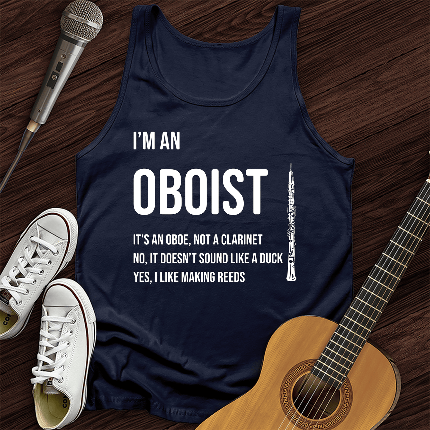 Printify Tank Top Navy / XS I'm An Oboist Tank Top