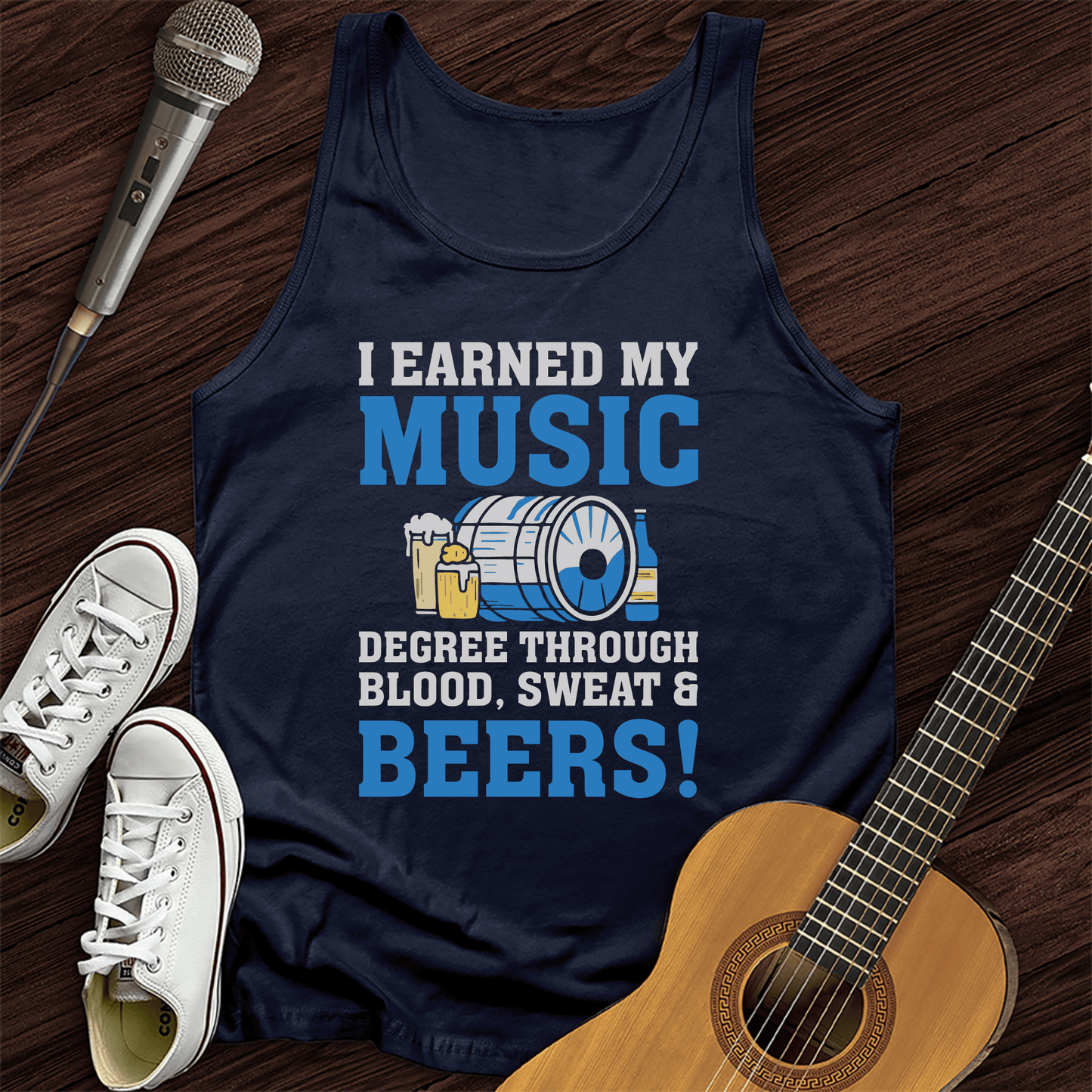 Printify Tank Top Navy / XS Music Degree Tank Top
