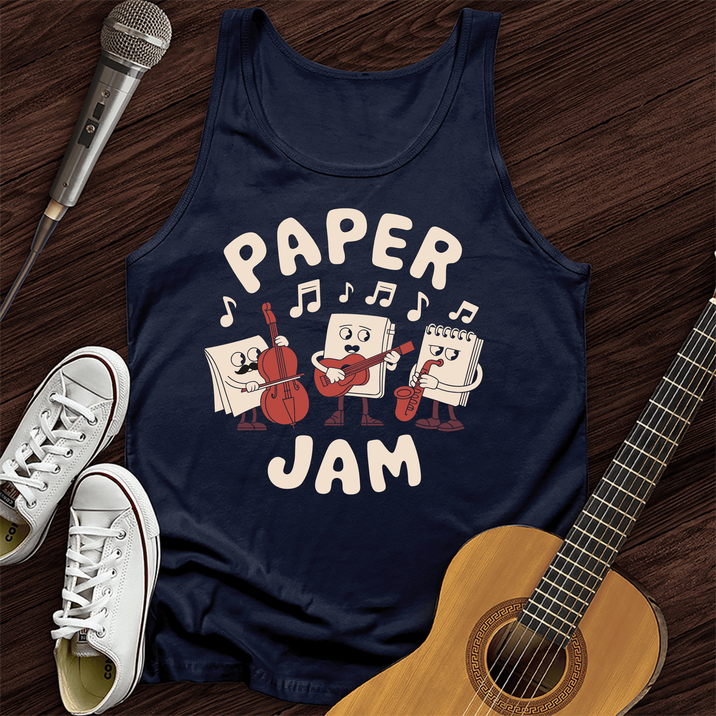 Printify Tank Top Navy / XS Paper Jam Tank Top