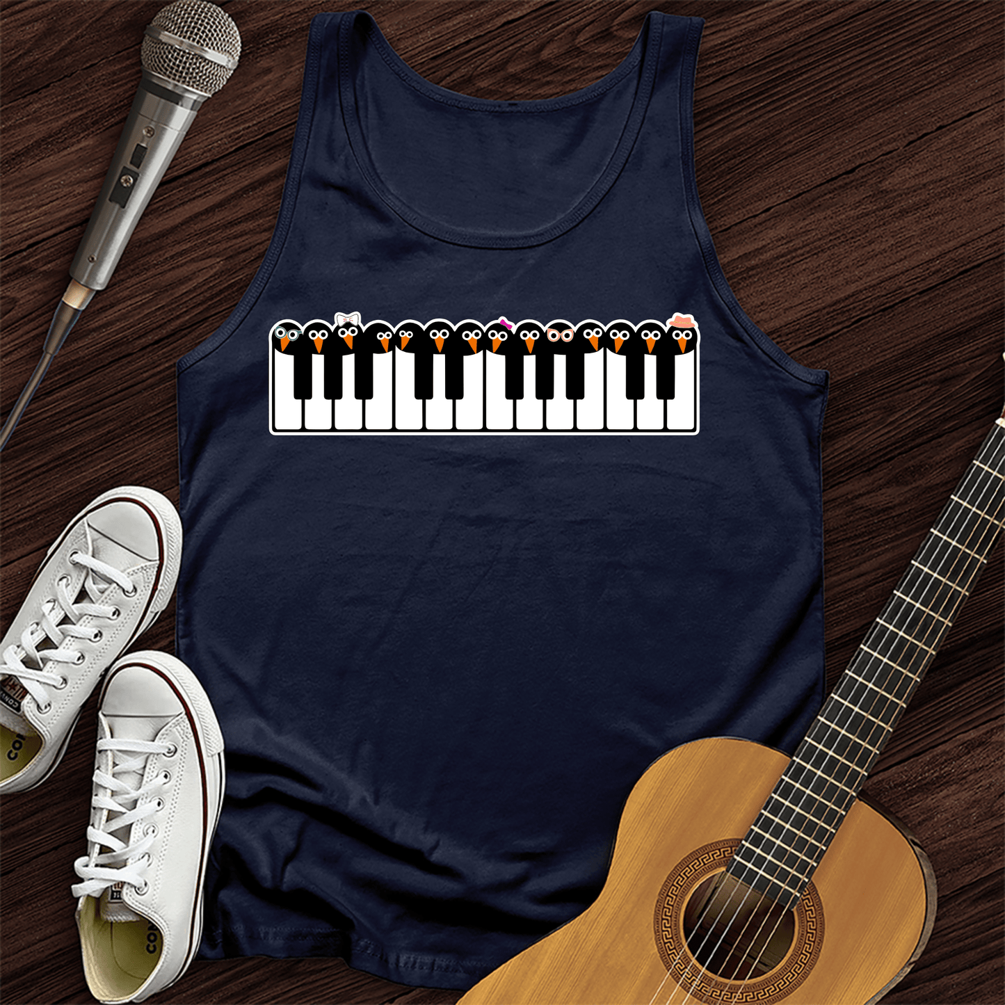 Printify Tank Top Navy / XS Penguin Tank Top