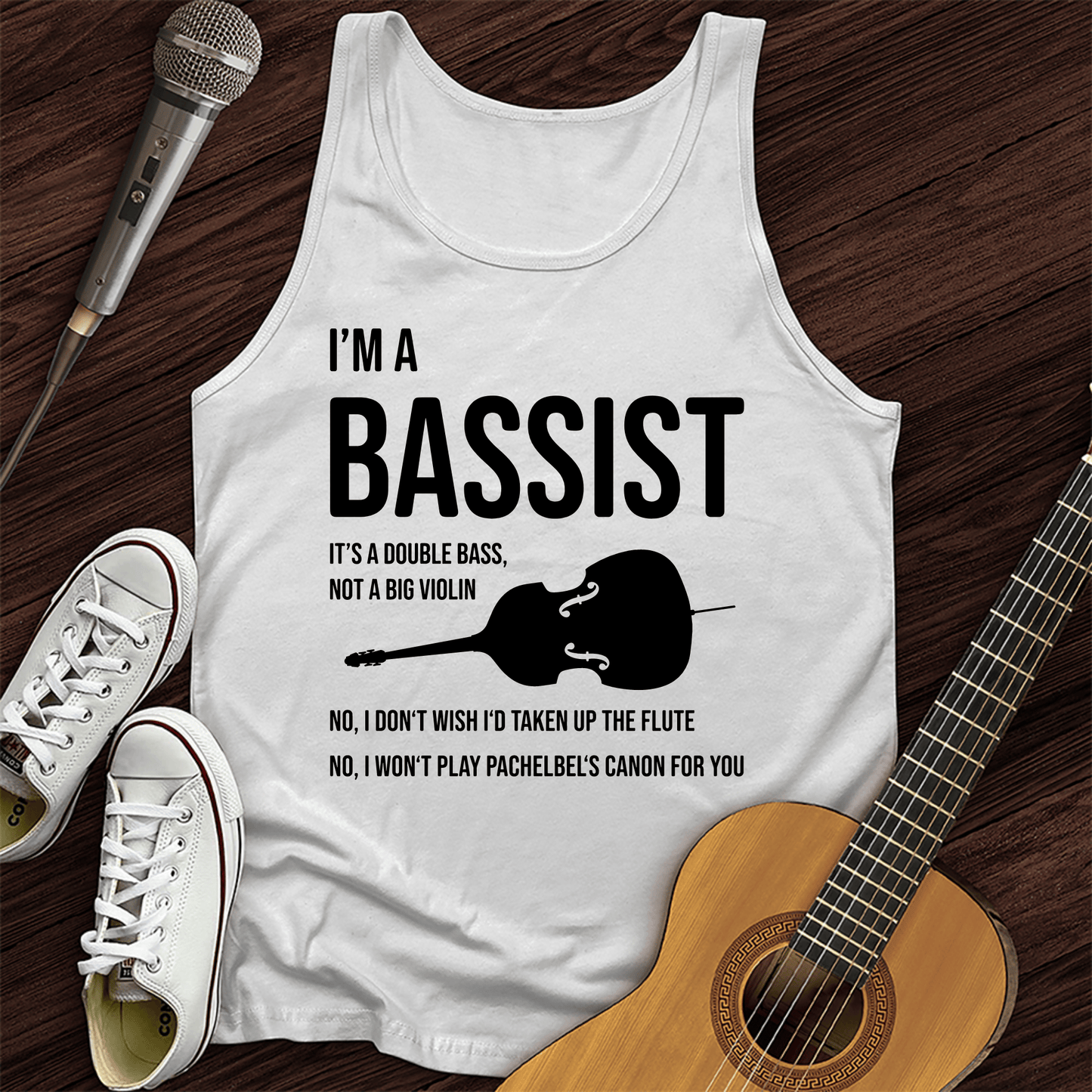 Printify Tank Top White / XS I'm A Bassist Tank Top