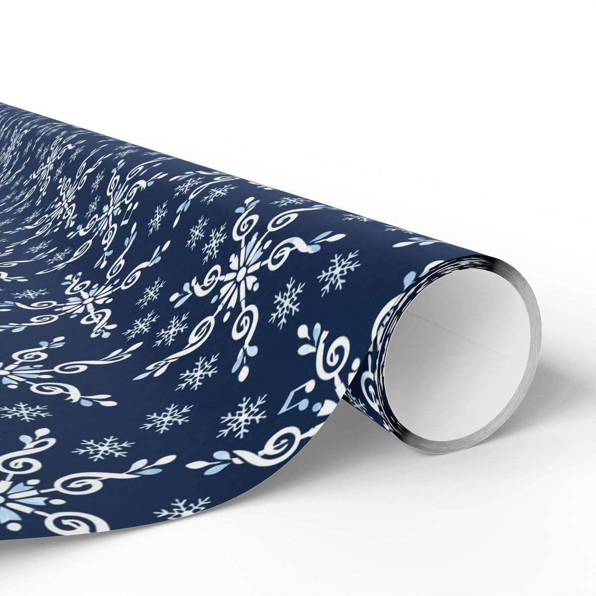 Treble Clef Snowflakes Wrapping Paper