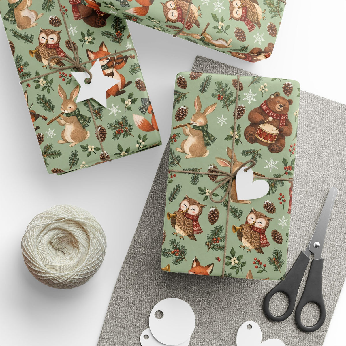 Woodland Winter Band Wrapping Paper