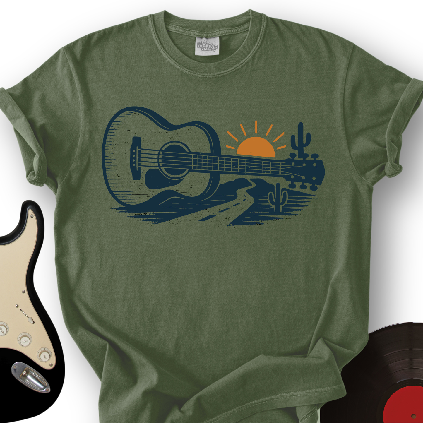 Guitar Desert Sunset T-Shirt