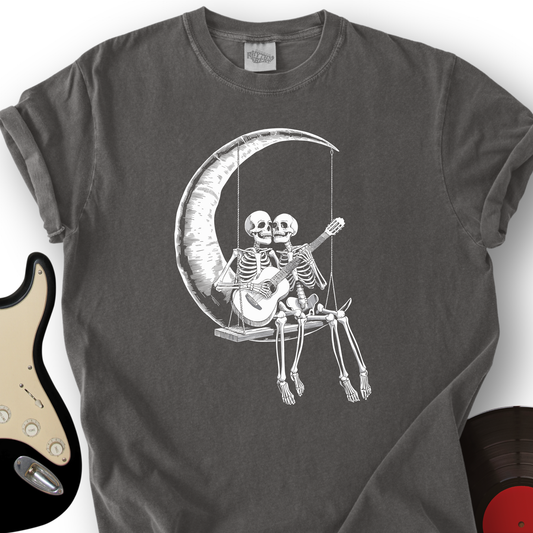 Skeleton Serenade on the Moon T-Shirt