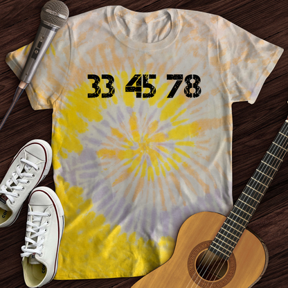 33-45-78 RPM Turntable Tie Dye T-Shirt