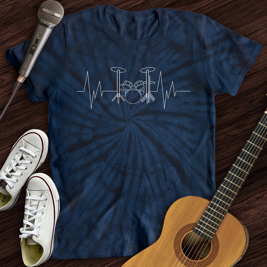 Drummer Heartbeat Tie Dye T-Shirt