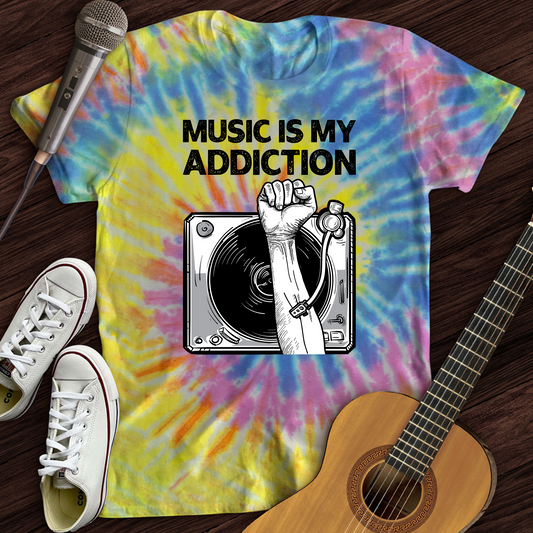 Music Is My Addiction Tie Dye T-Shirt