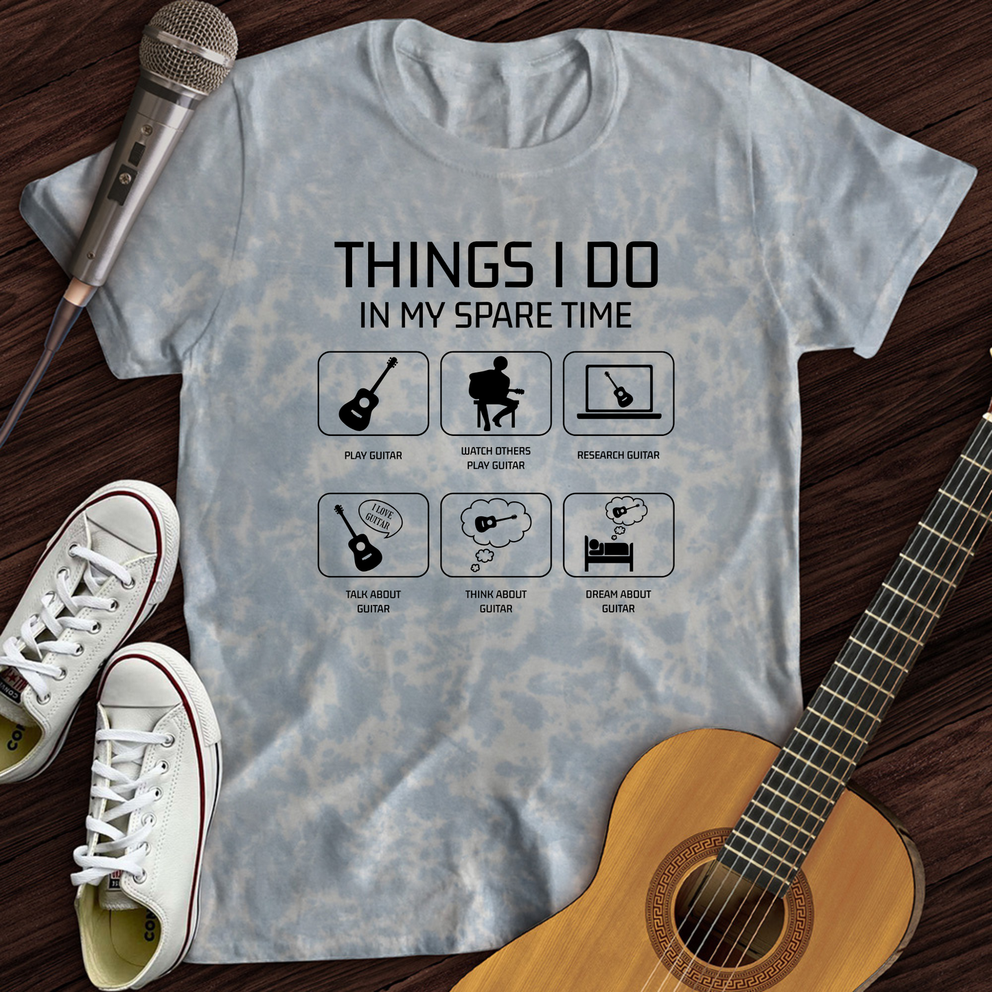 All I Do is Guitar Tie Dye T-Shirt