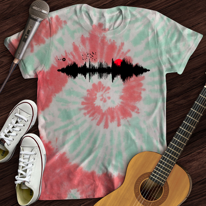Sunset Soundwave Tie Dye T-Shirt