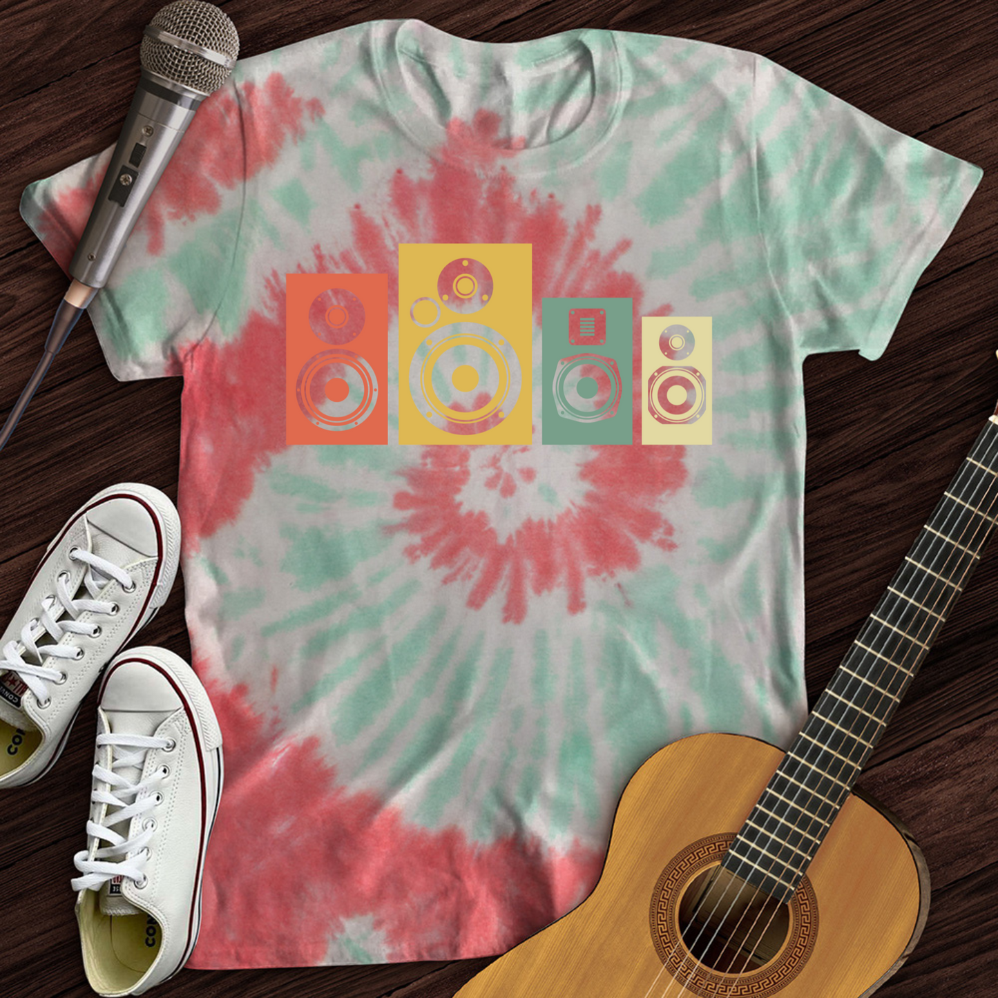 Rainbow Speakers Tie Dye T-Shirt