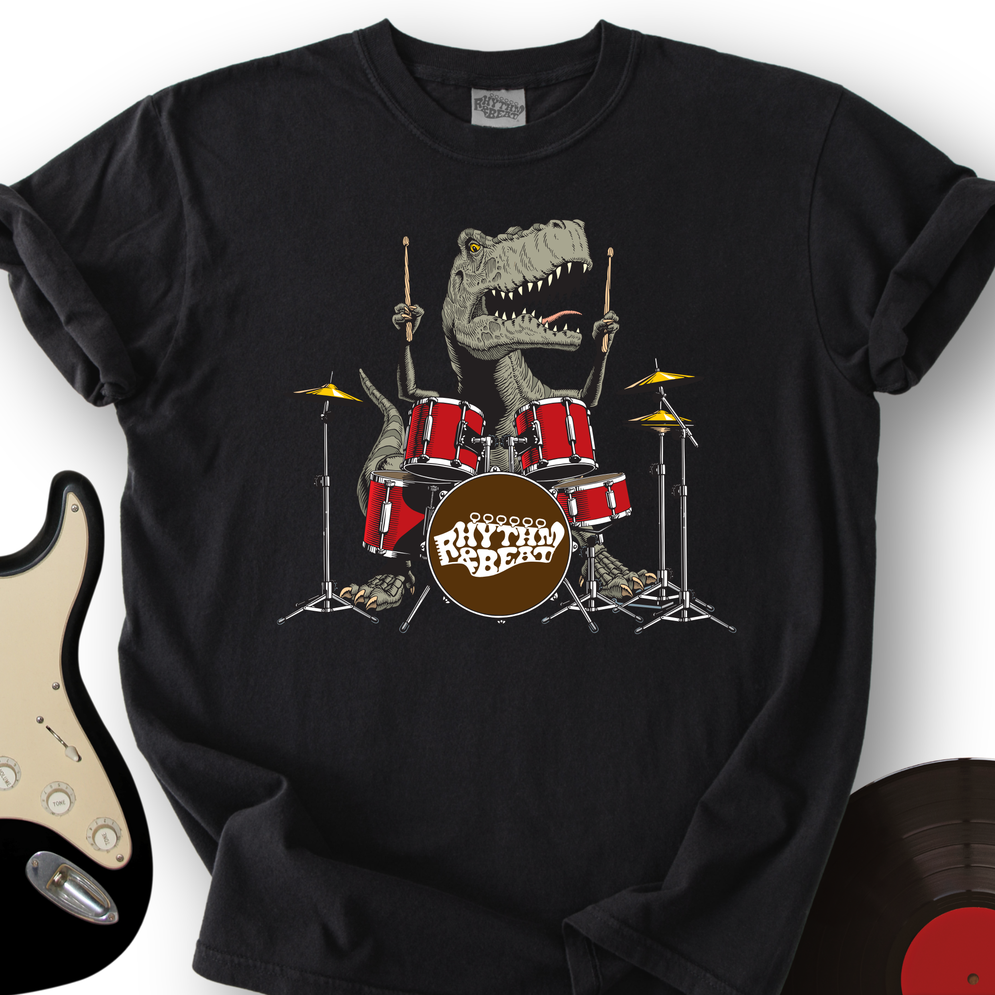 T-Rex Playing Drums T-Shirt