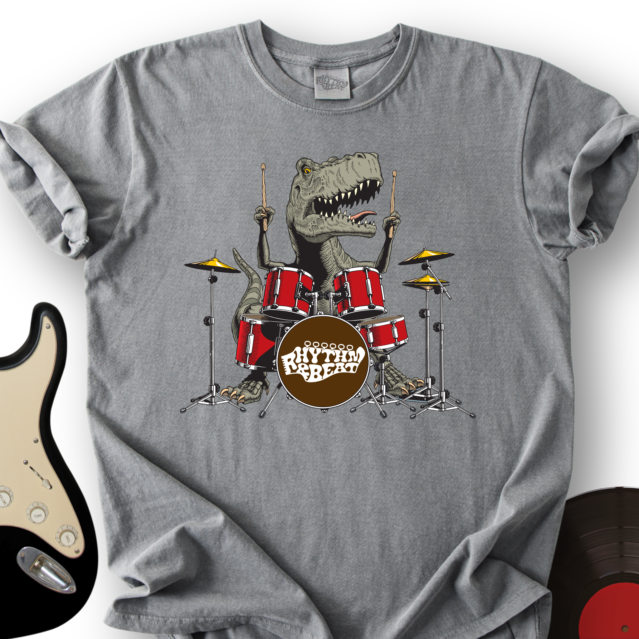T-Rex Playing Drums T-Shirt