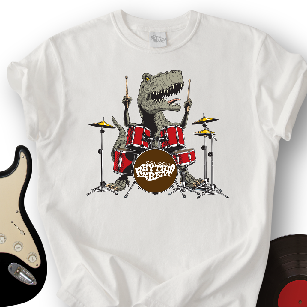 T-Rex Playing Drums T-Shirt