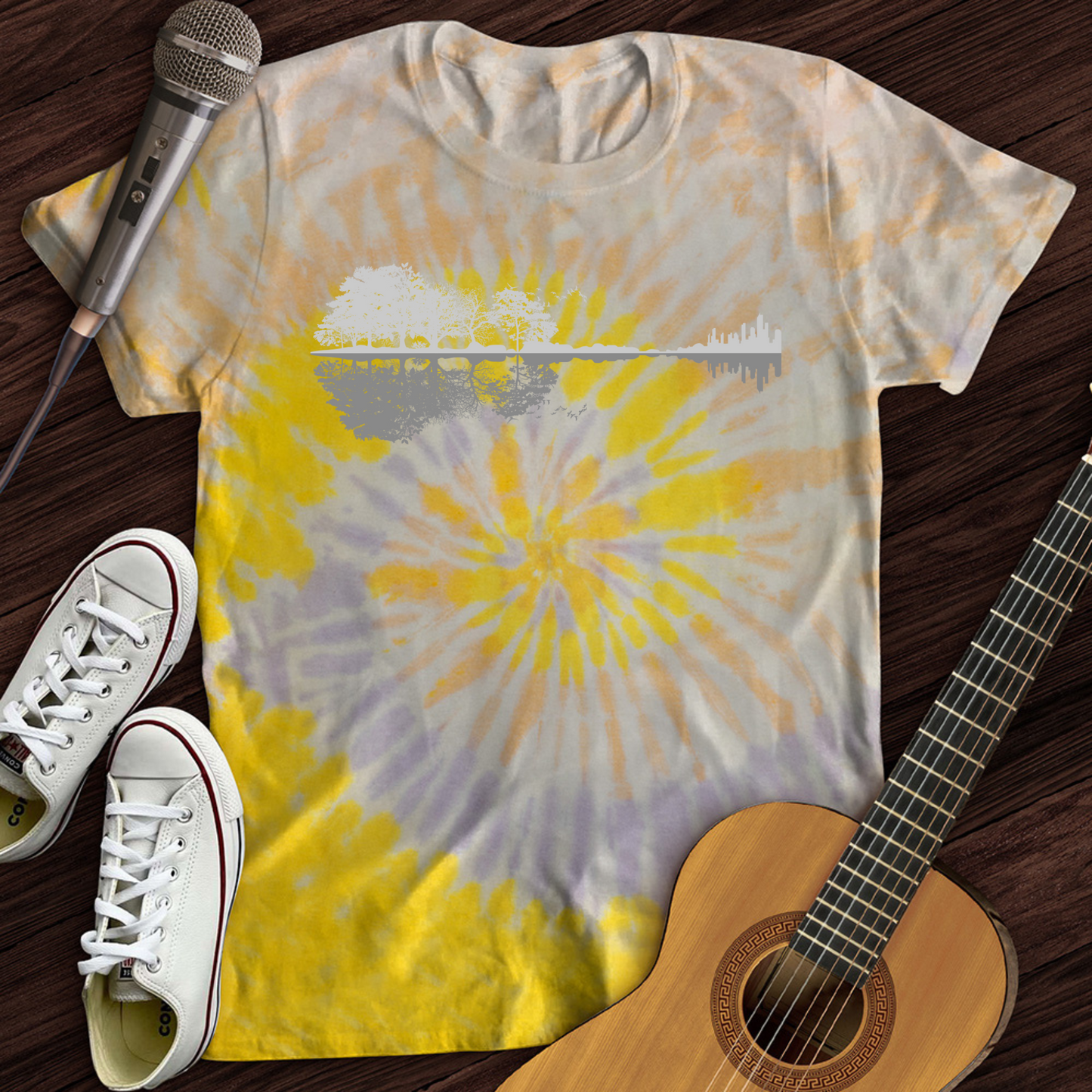 Forest Guitar Tie Dye T-Shirt