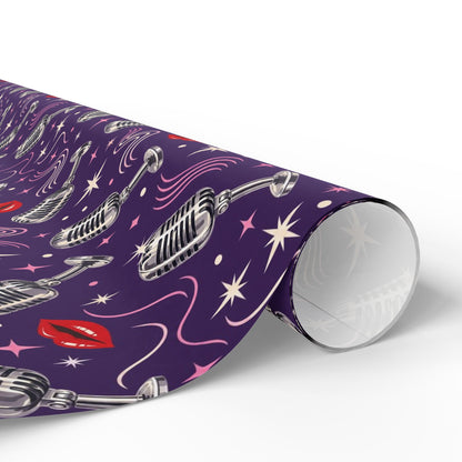 Retro Microphone Wrapping Paper