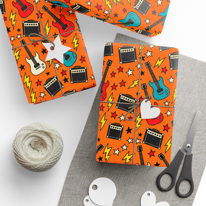 Guitar and Amp Rock Wrapping Paper