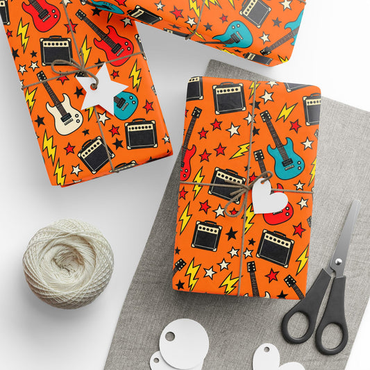 Guitar and Amp Rock Wrapping Paper