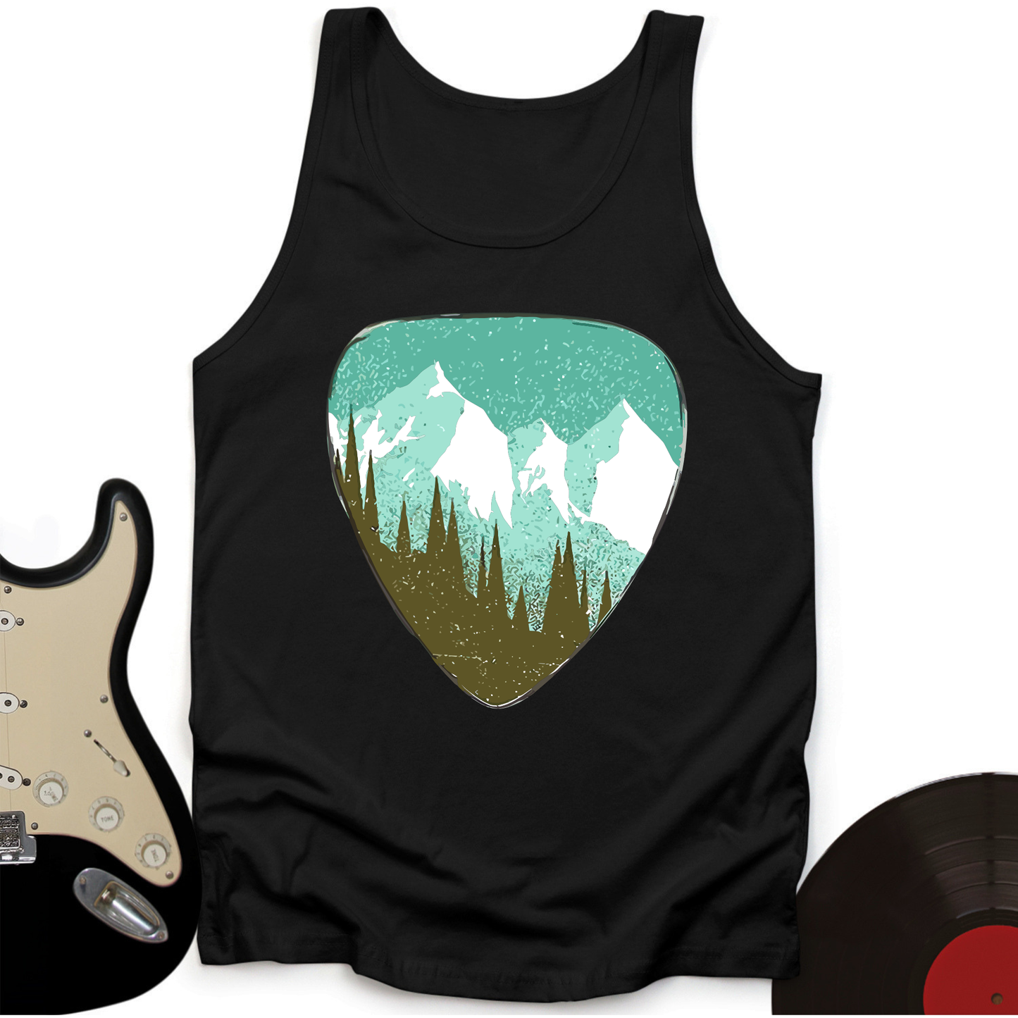 Mountain Guitar Pick Tank Top