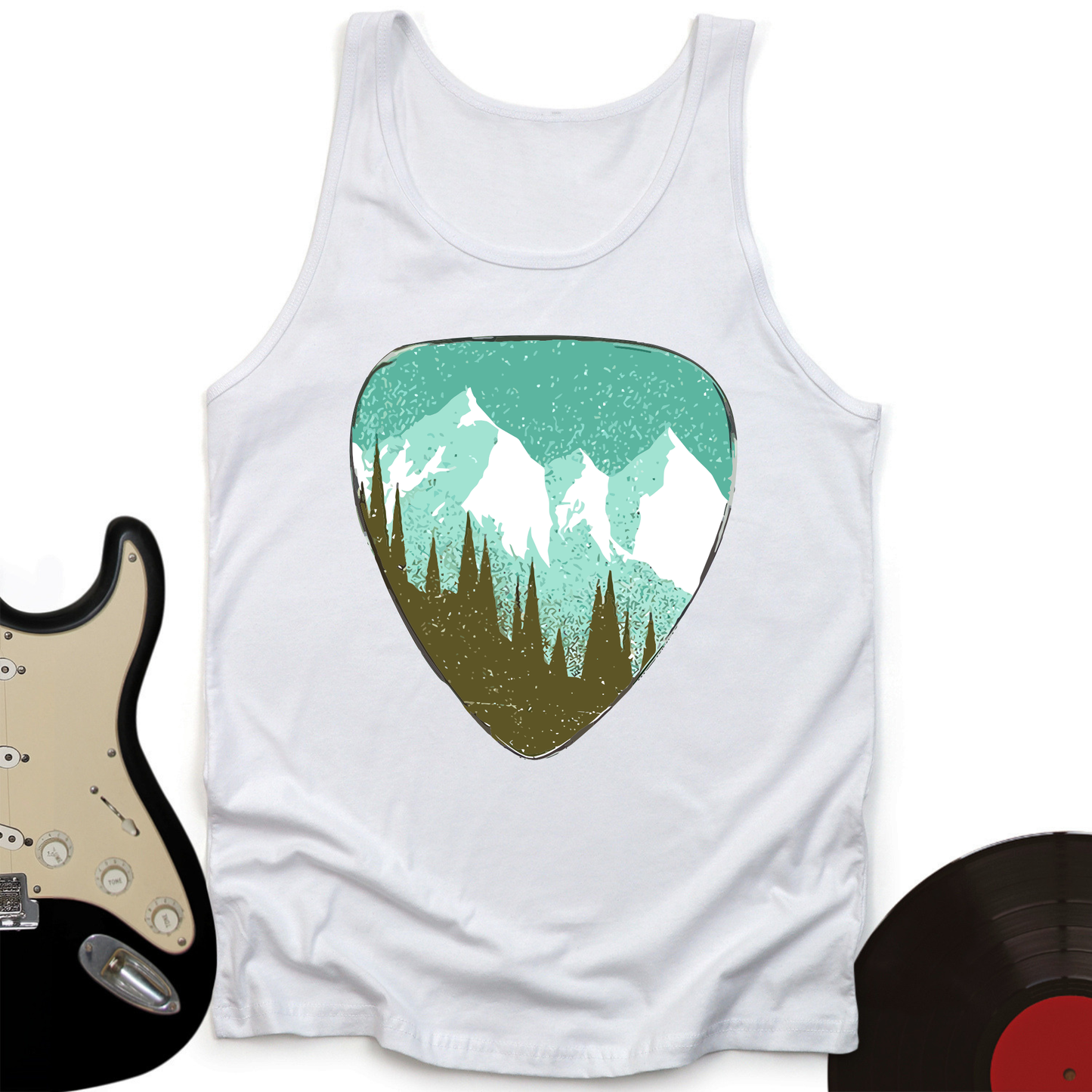 Mountain Guitar Pick Tank Top