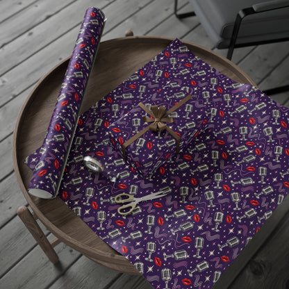 Retro Microphone Wrapping Paper