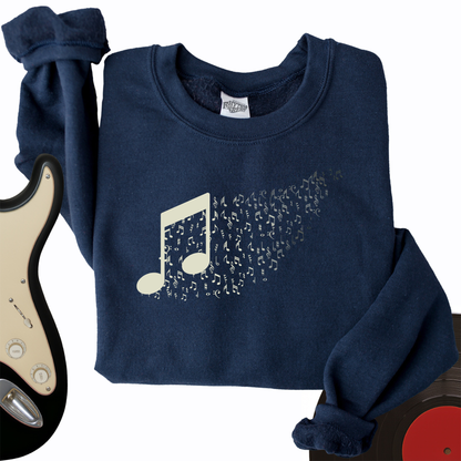 Music Note Floating Away Crewneck