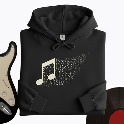 Music Note Floating Away Hoodie