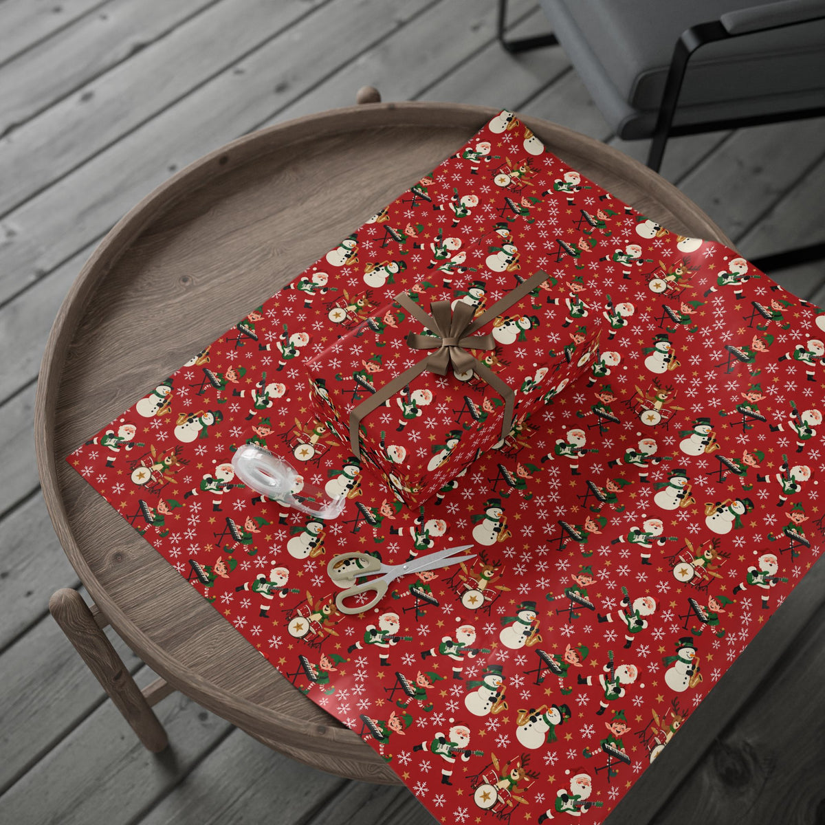 Santa's Band Christmas Wrapping Paper