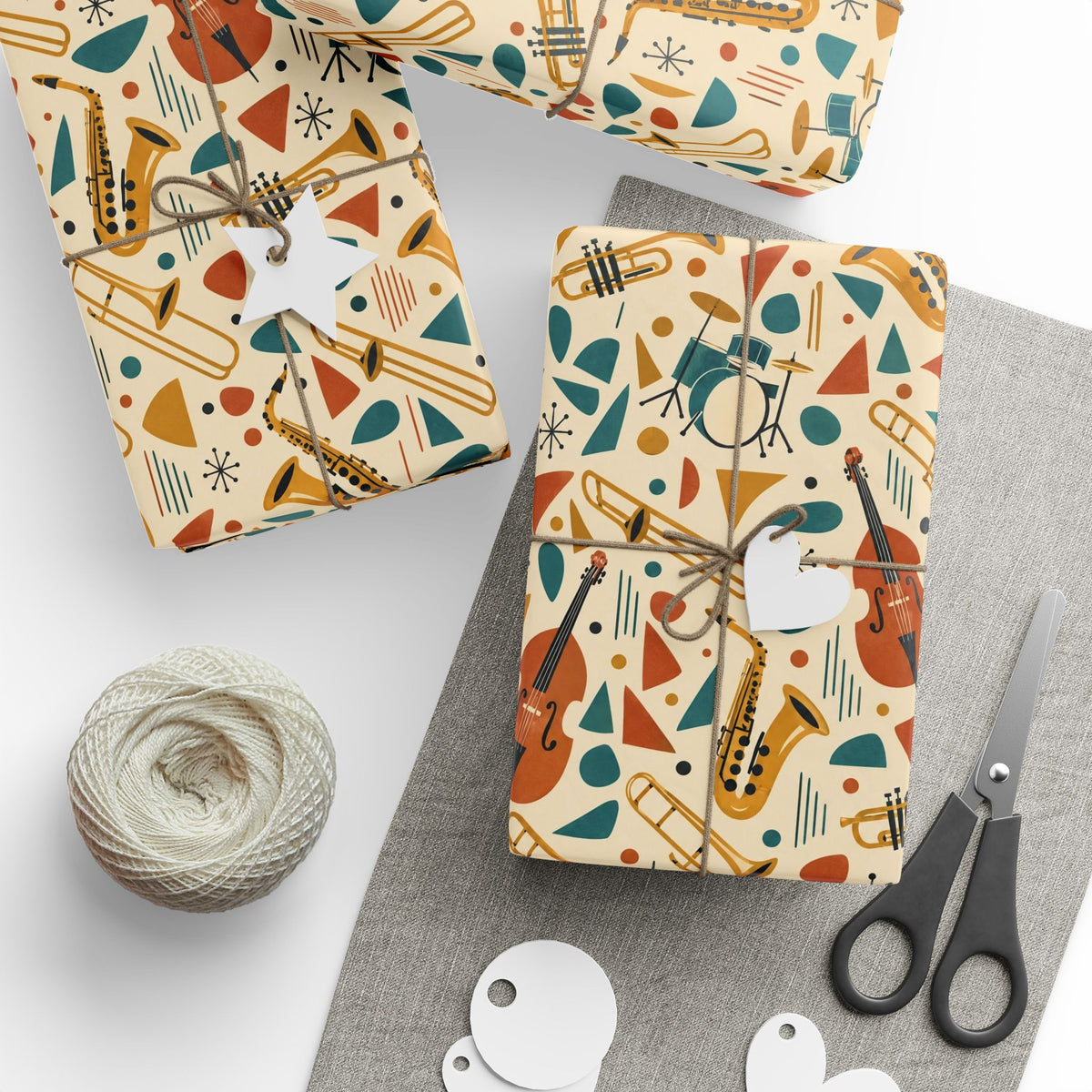 Mid-Century Jazz Band Wrapping Paper