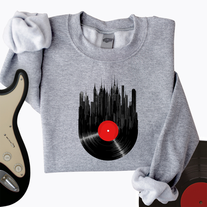 Vinyl Skyline Crewneck