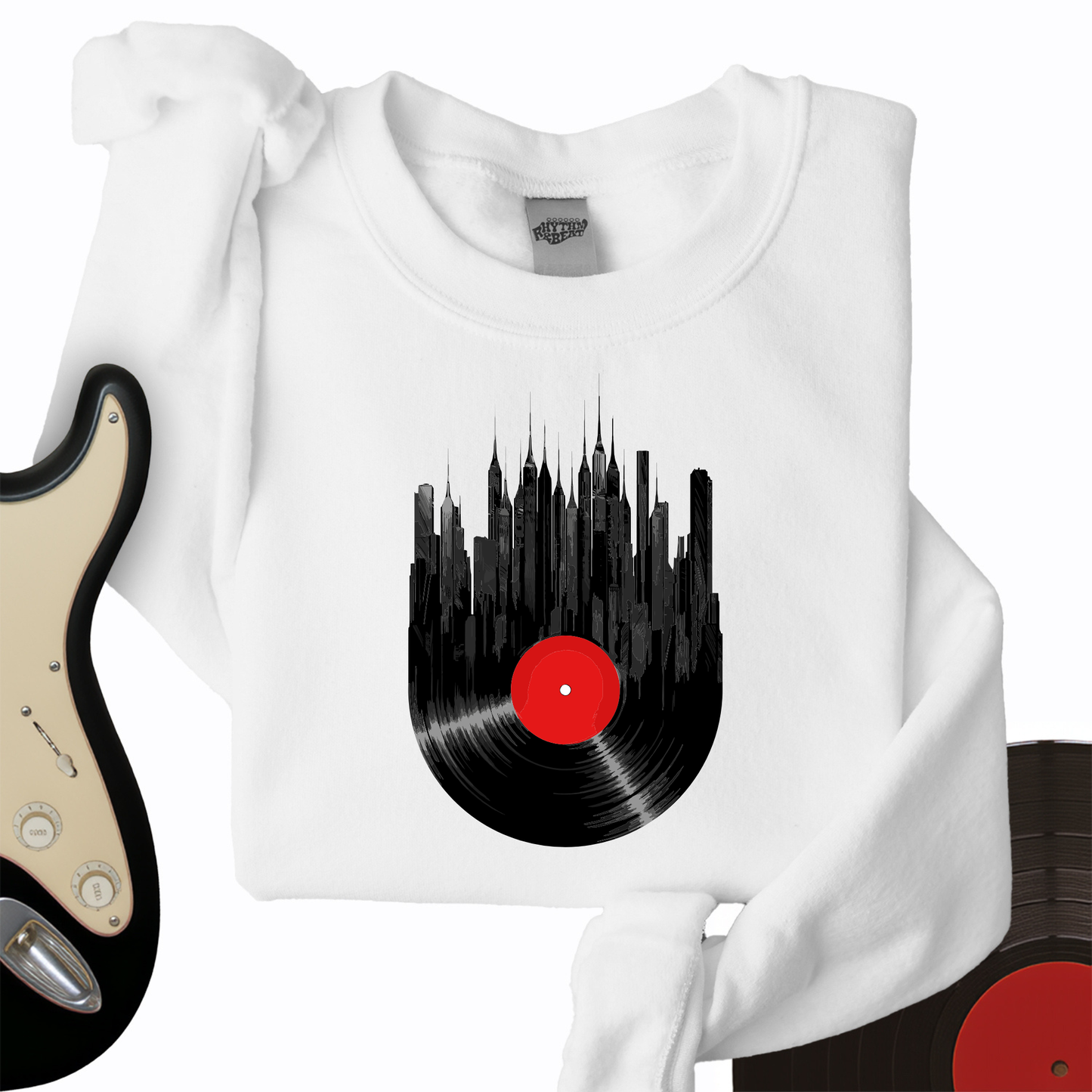 Vinyl Skyline Crewneck