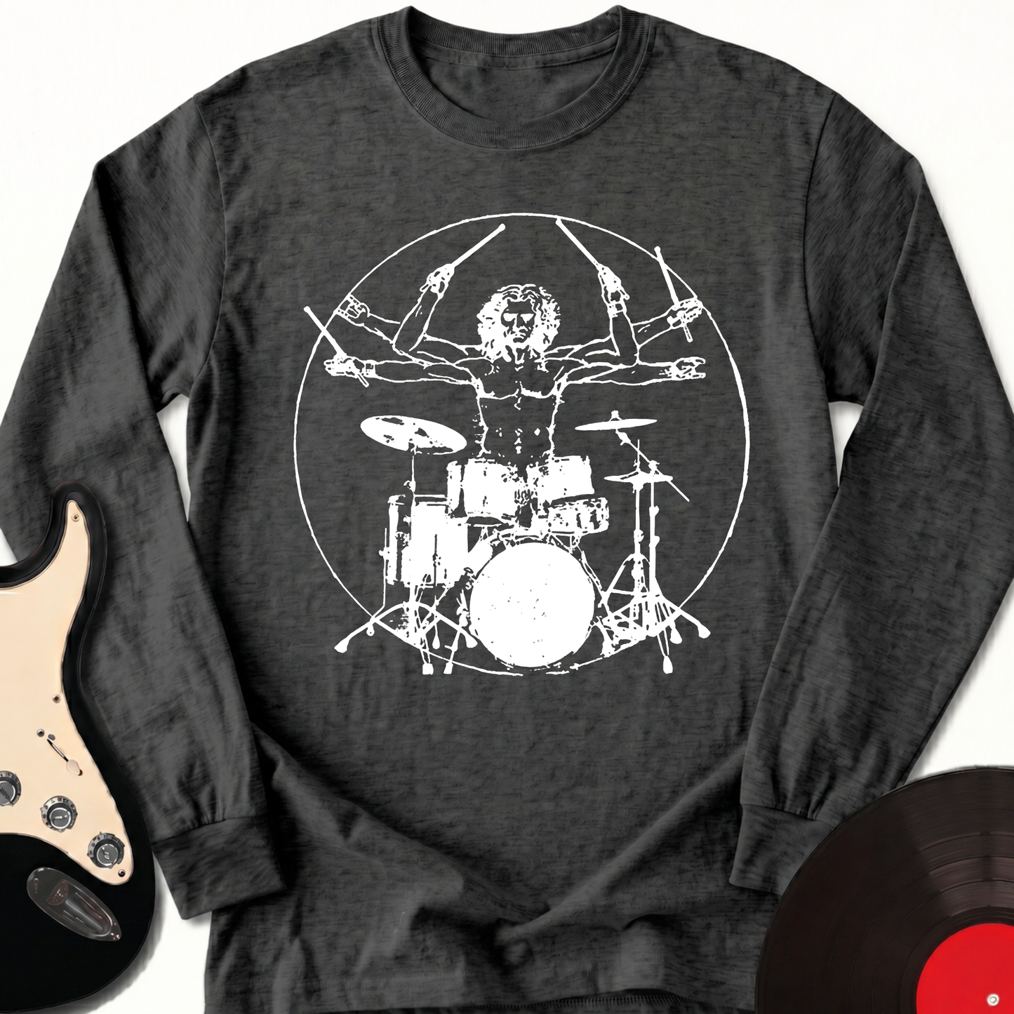 Vitruvian Drummer Long Sleeve