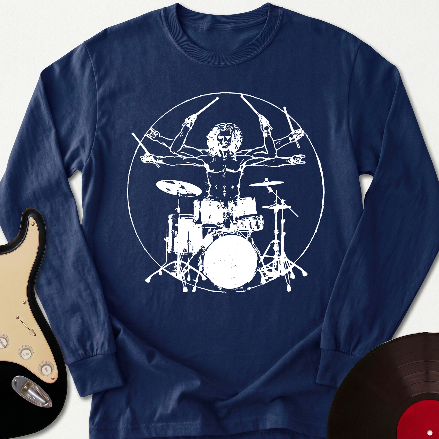 Vitruvian Drummer Long Sleeve