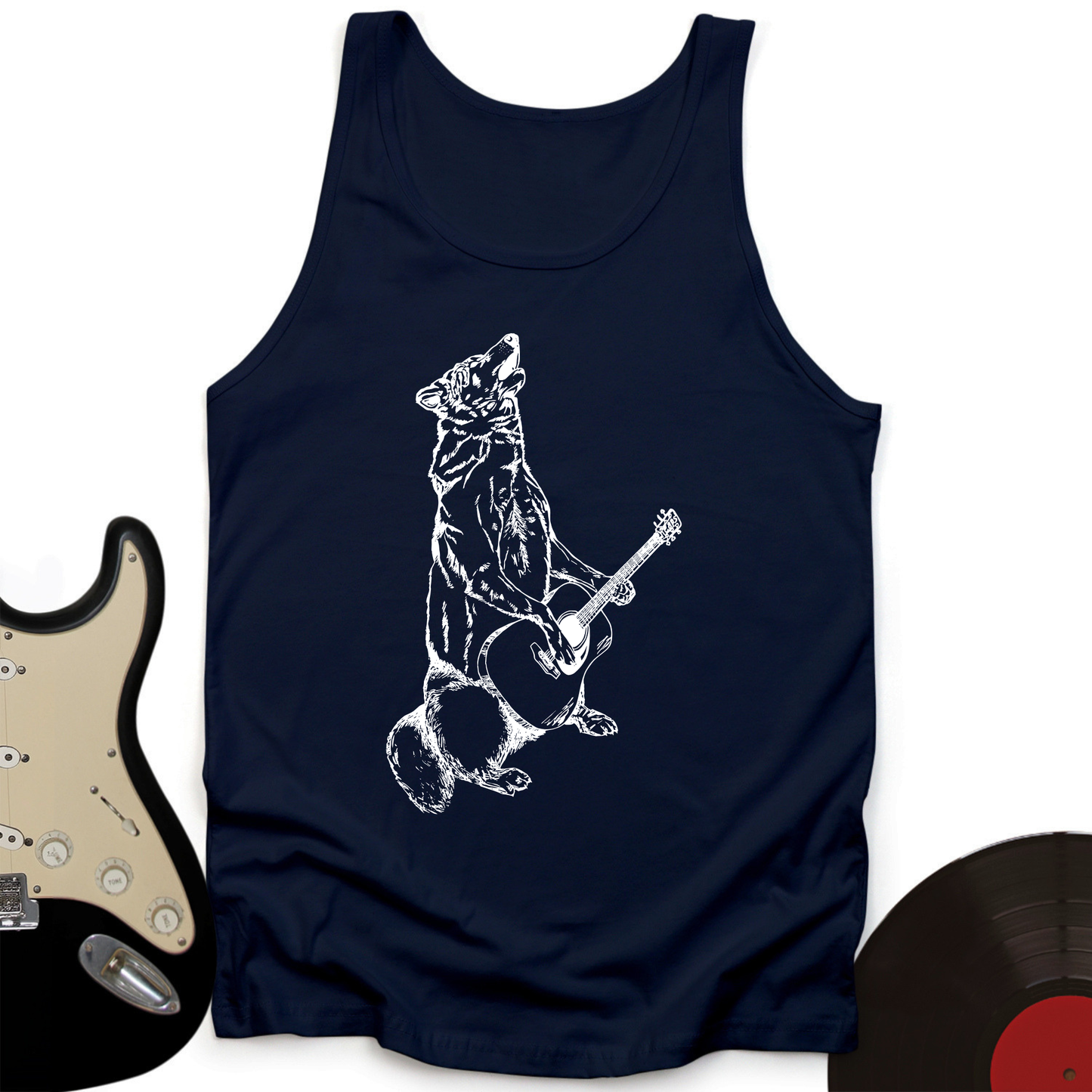 Wolf Guitar Tank Top