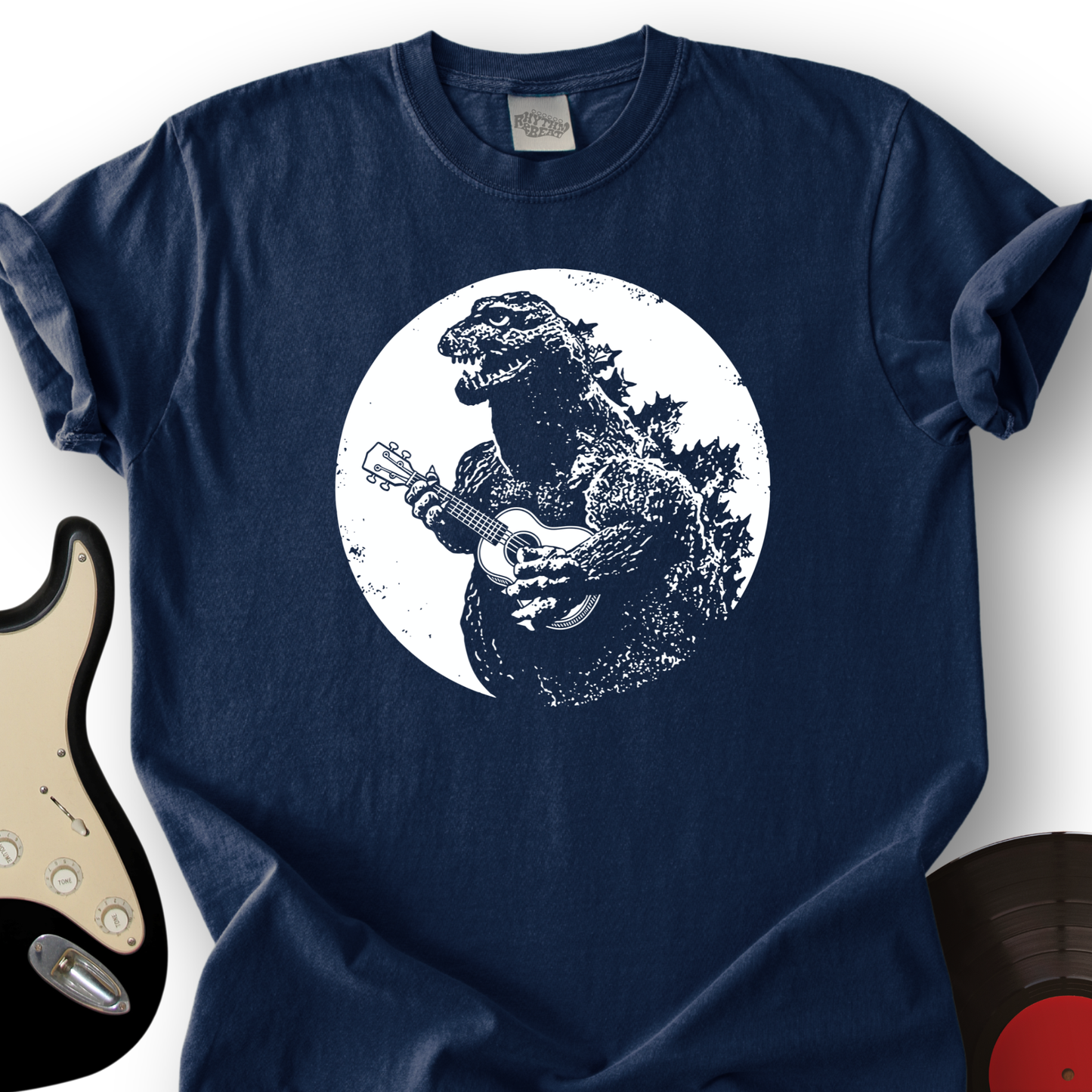 Godzilla Playing Ukulele T-Shirt