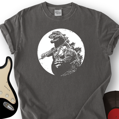 Godzilla Playing Violin T-Shirt